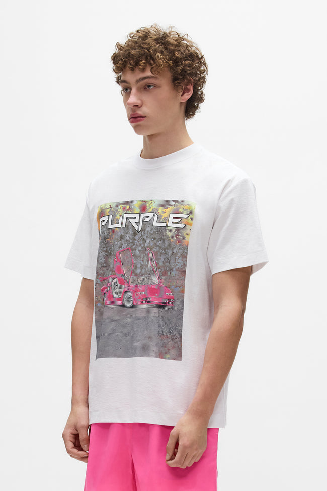 Purple Brand P104-TBDS Ditched Tee - White
