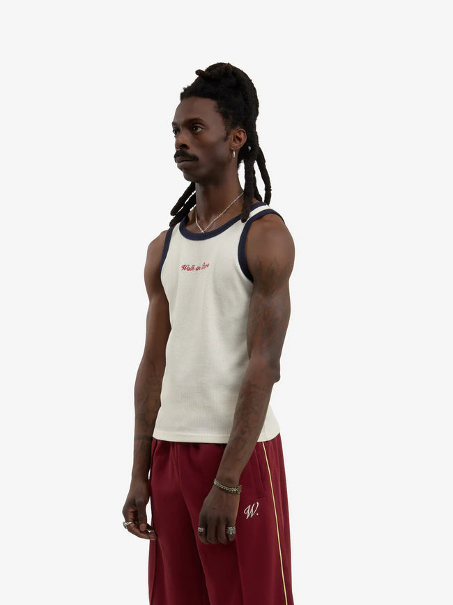 Walk in Paris Waffle Tank Top - Beige
