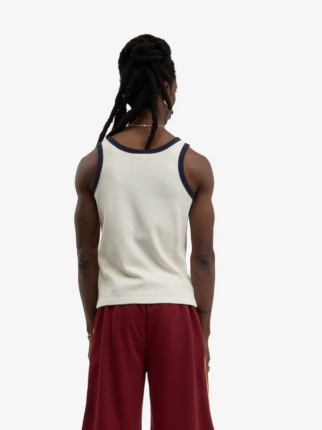 Walk in Paris Waffle Tank Top - Beige