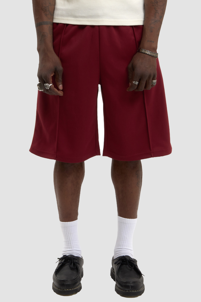Walk in Paris Signature Jogging Shorts - Burgundy