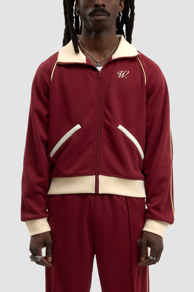 Walk in Paris Signature Track Jacket - Burgundy