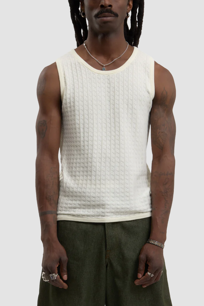 Walk in Paris Knit Tank - Beige