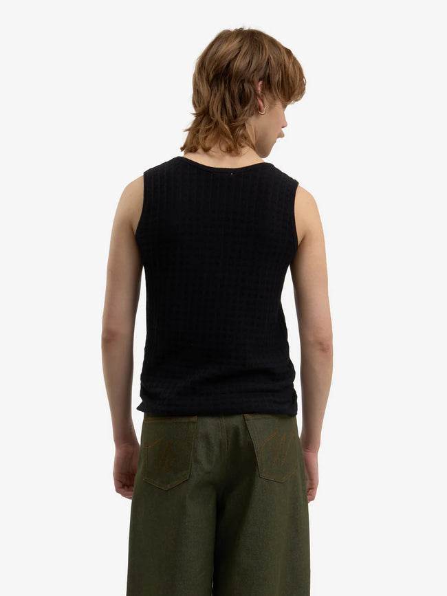 Walk in Paris Knit Tank - Black