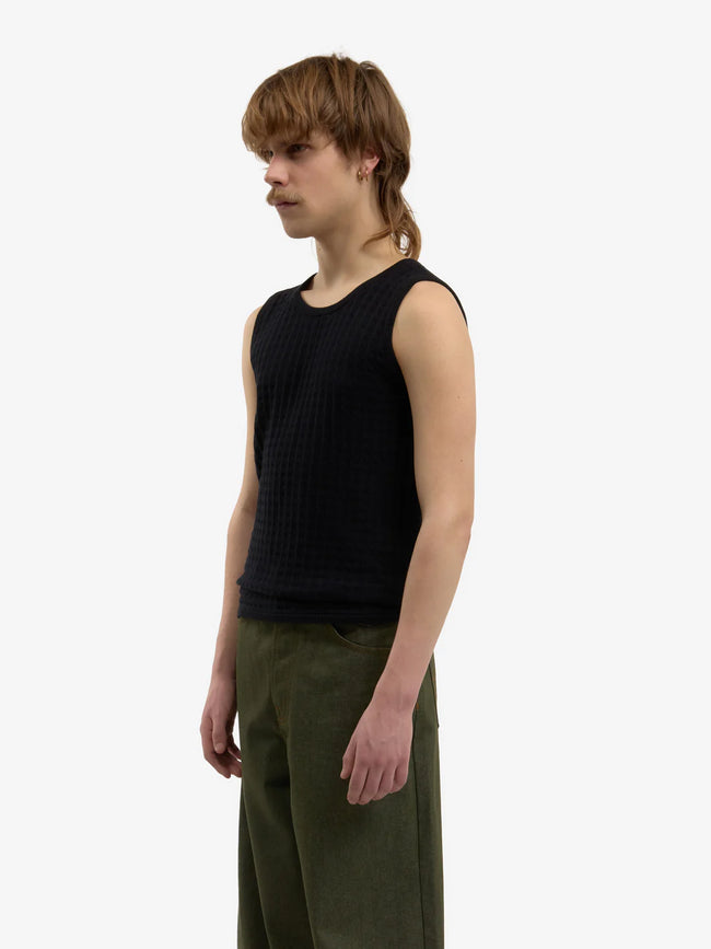 Walk in Paris Knit Tank - Black