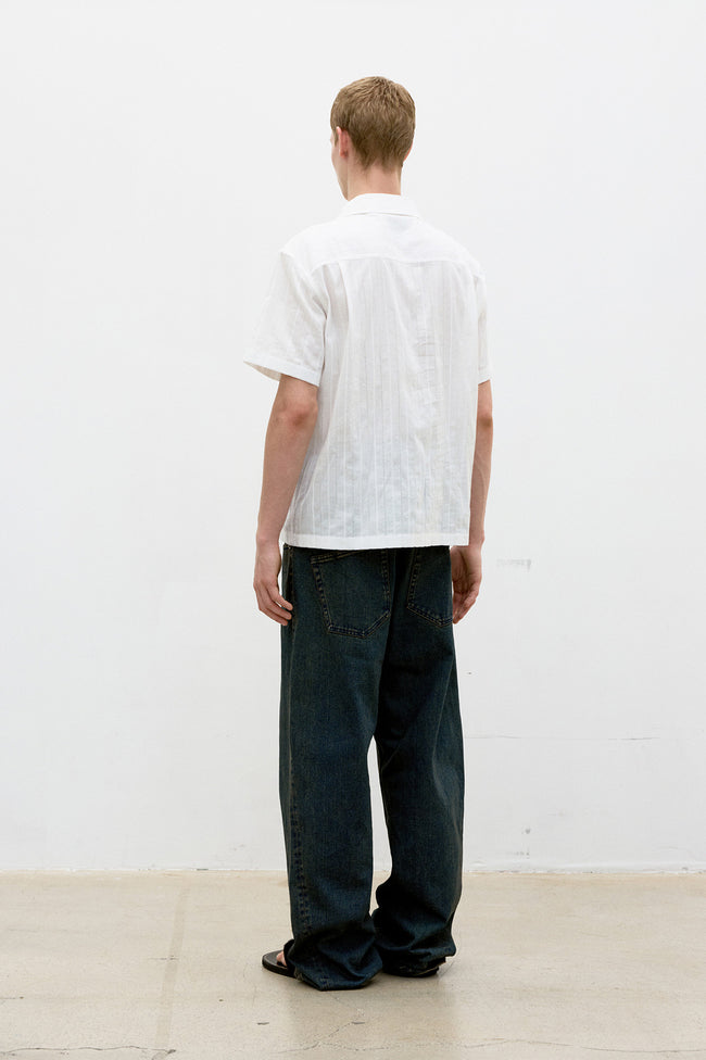 COOR Guayabera Tape Shirt - White
