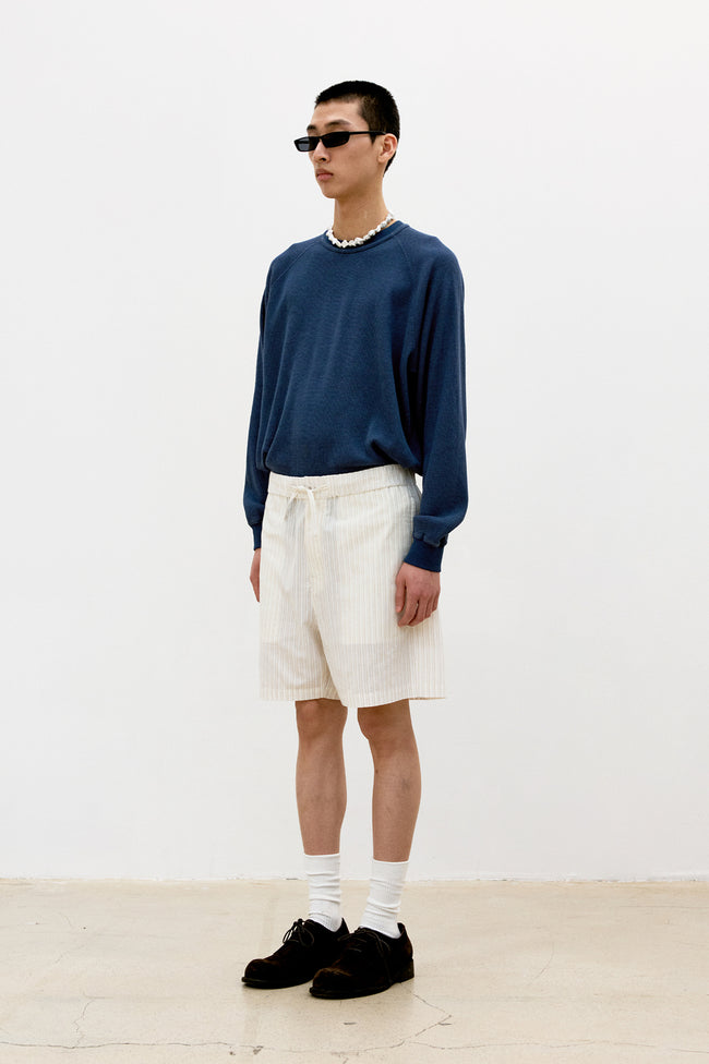 COOR Garment Dyed Waffle L/S Tee - Navy