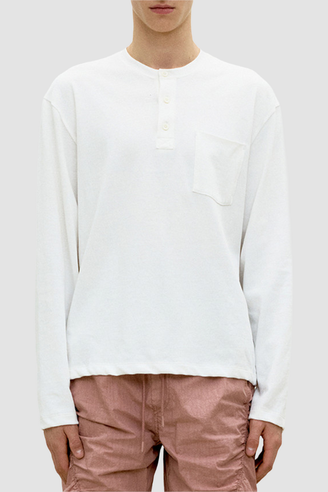 COOR One-Pocket Long Sleeve Tee - White
