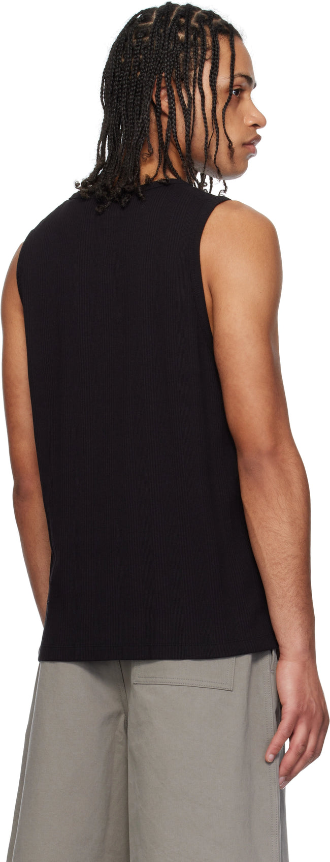COOR Scoop-Neck Ribbed Tank - Black