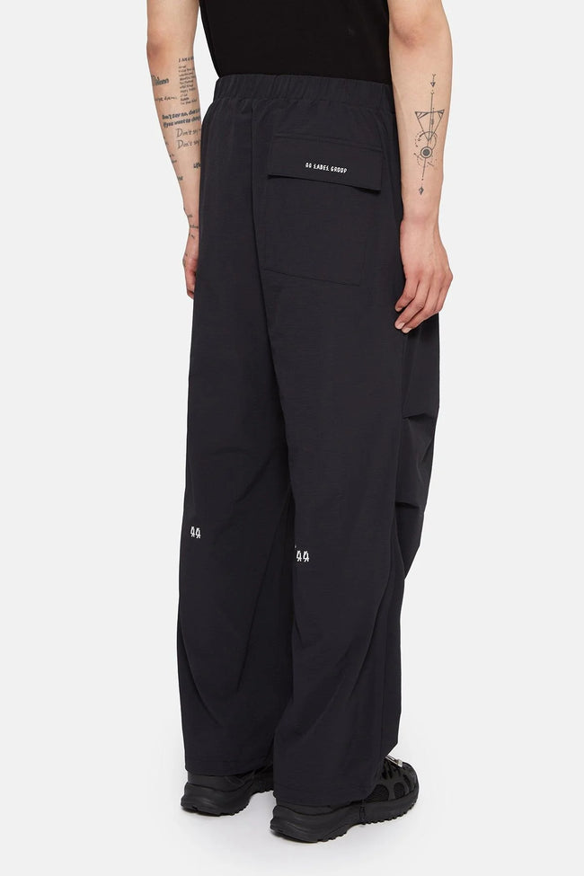 44 Label Group Drawstring Nylon Pants - Black