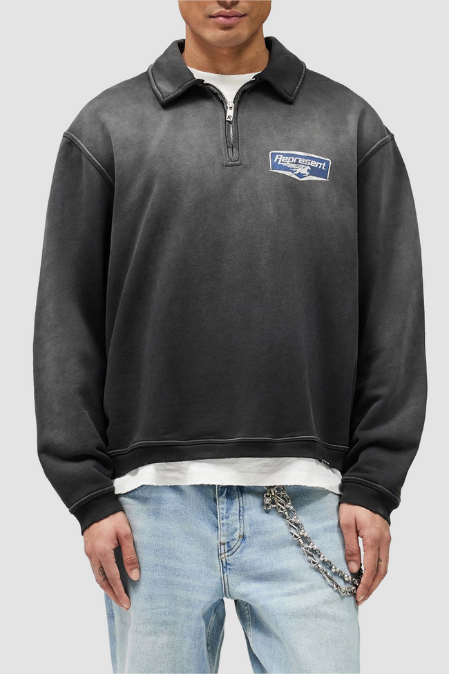 Represent Nothing Faster Sweater - Stained Black