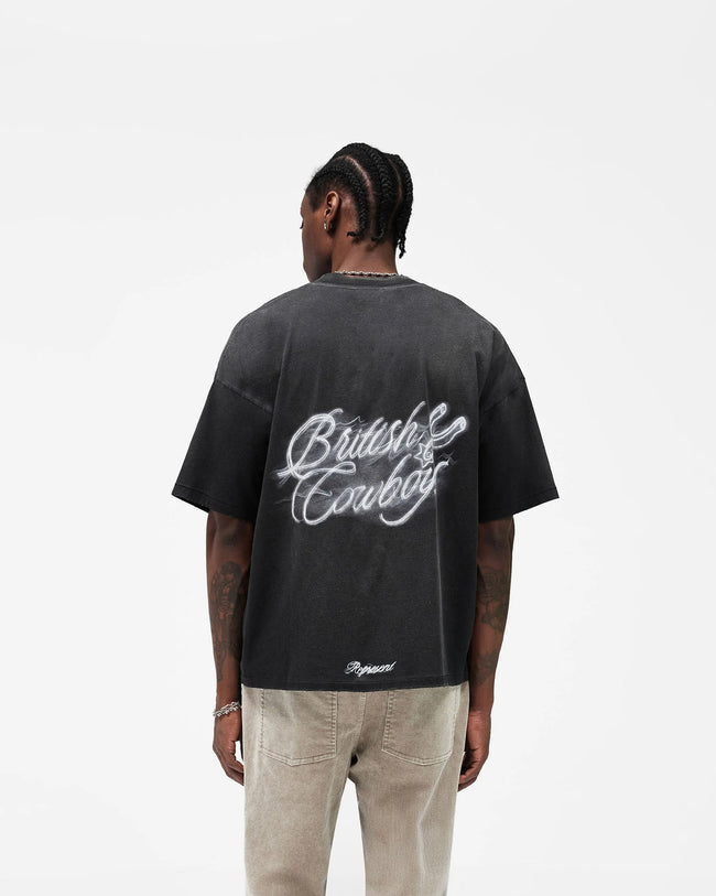 Represent British Cowboys Tee - Stained Black