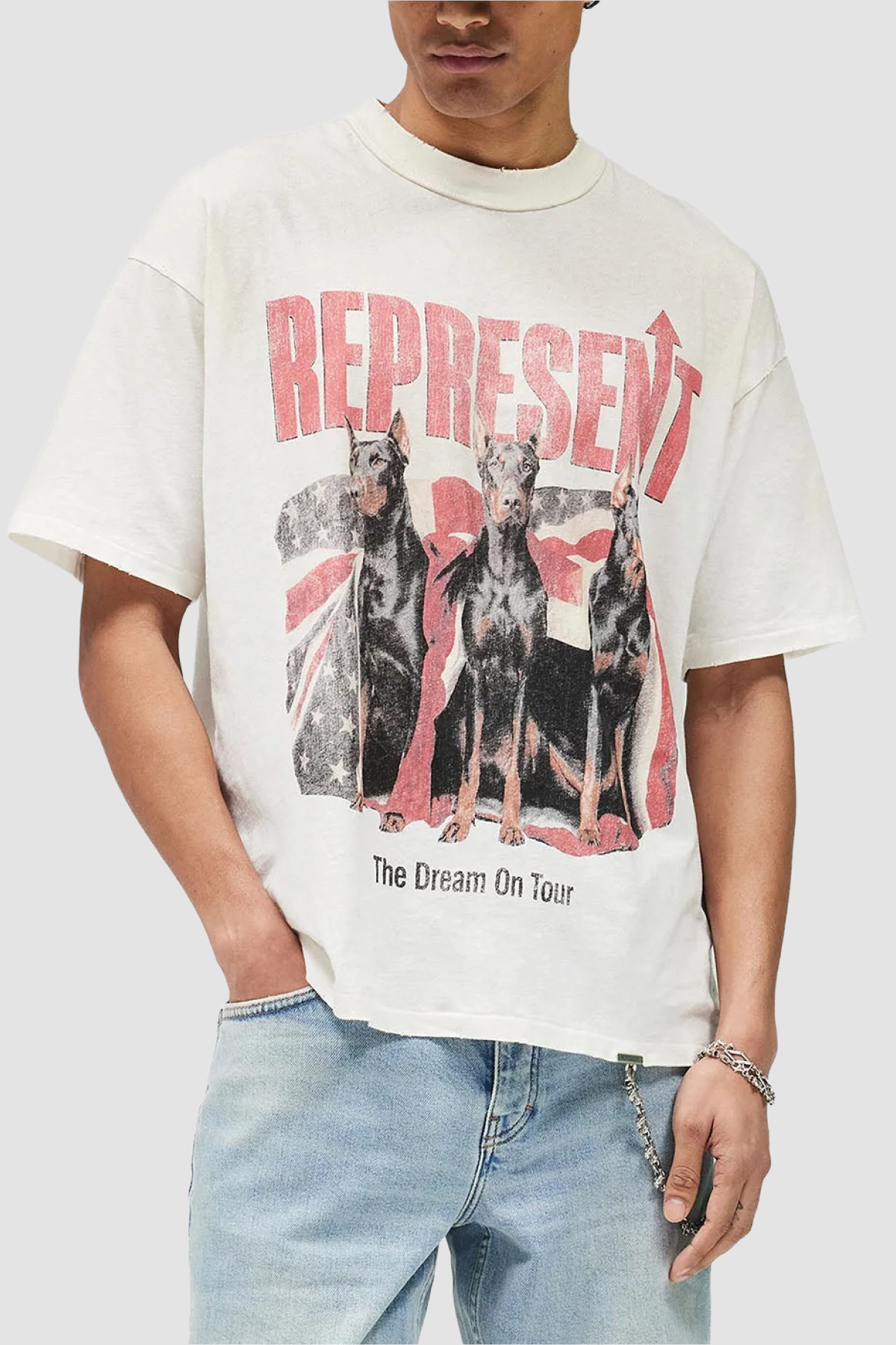 Represent Dream On Tour Tee - Washed Ecru - Due West