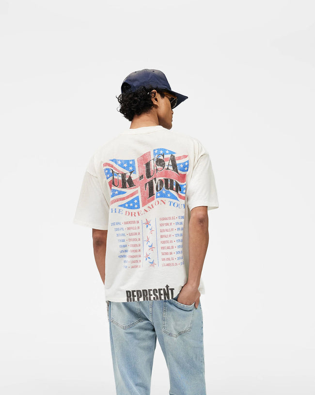 Represent Dream On Tour Tee - Washed Ecru
