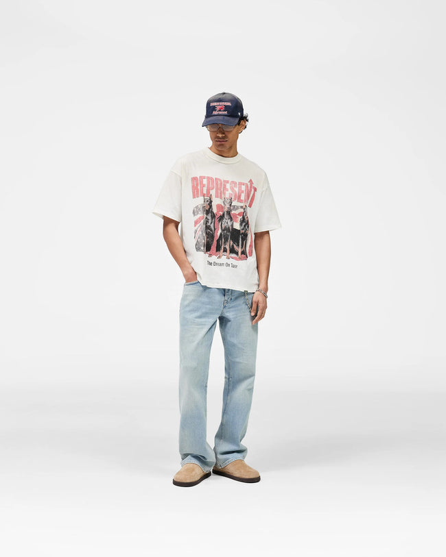 Represent Dream On Tour Tee - Washed Ecru