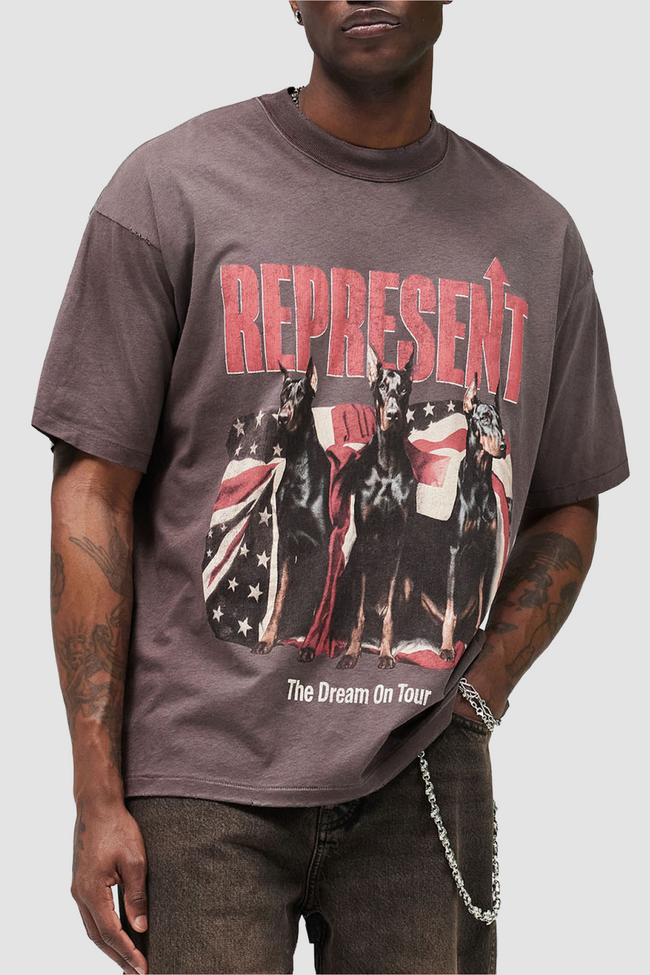 Represent Dream On Tour Tee - Brown
