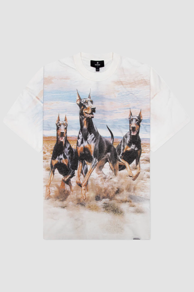 Represent Western Dobermans Tee - Flat White