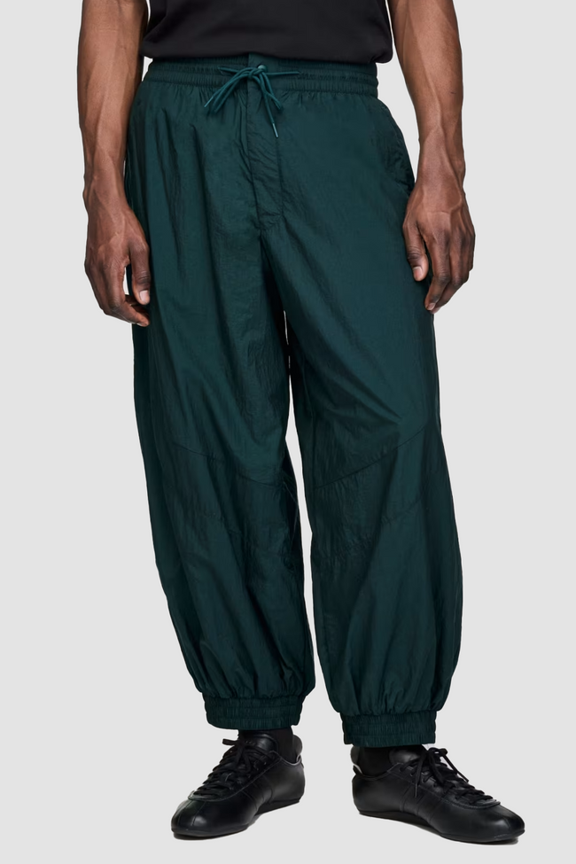 Y-3 Raw Edge 3 Stripes Nylon Track Pants - Aurora Ivy / Chalk Pearl