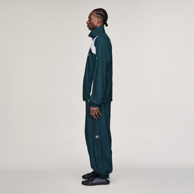 Y-3 Raw Edge 3 Stripes Nylon Shell Jacket - Aurora Ivy / Chalk Pearl