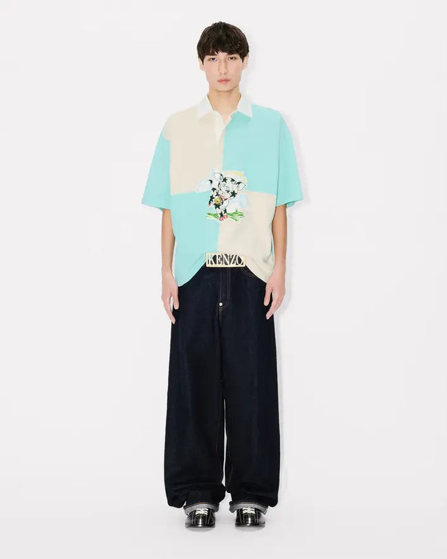 Kenzo Cartoon Relax Polo - Aqua