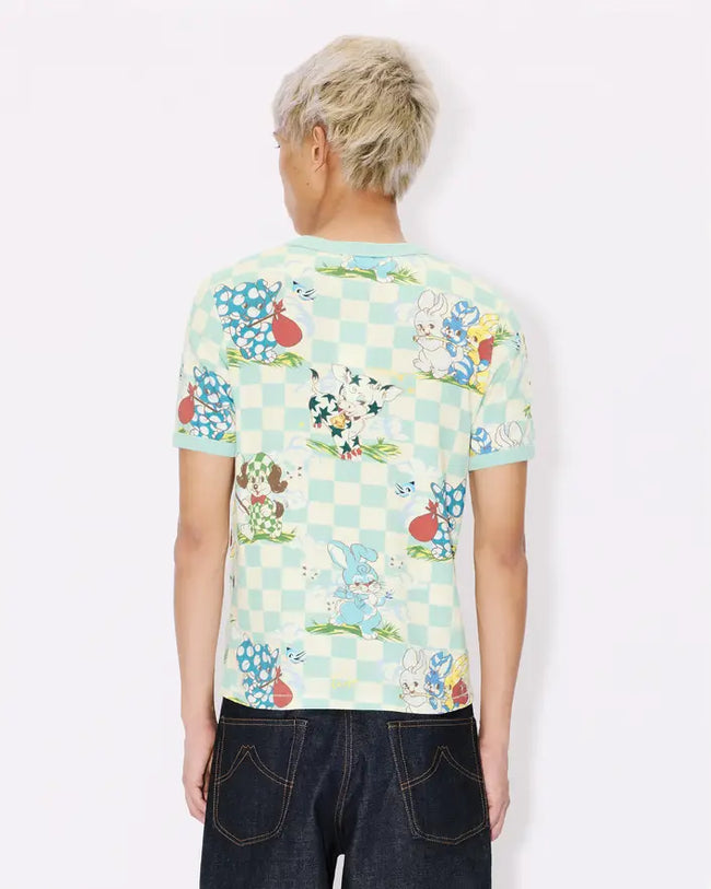 Kenzo GOTS Cartoon Slim Tee - Aqua