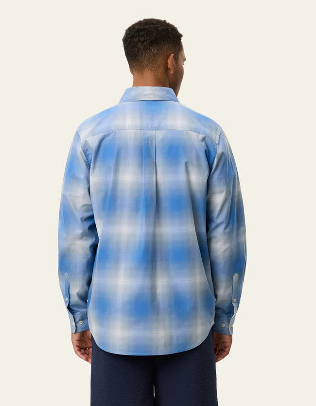 Les Deux Kent Shadowcheck Shirt - Blue