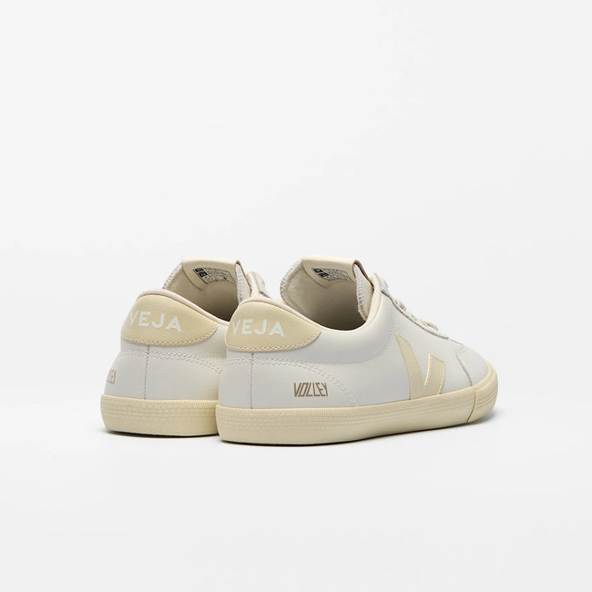 Veja Mens Volley O.T. Leather Sneakers - White Calcaire