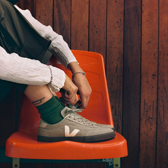 Veja Mens Panenka Suede Sneakers - Taupe/Pierre Bark