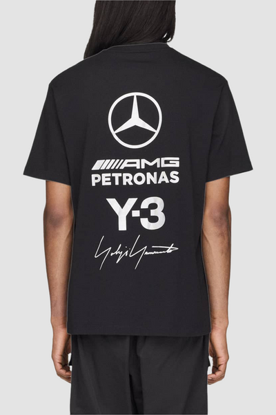 Y-3 x Mercedes-AMG PETRONAS F1 Logo Stack SS Tee - Black - Due West