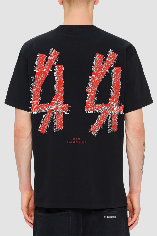 44 Label Group Safety Pins Tee - Black