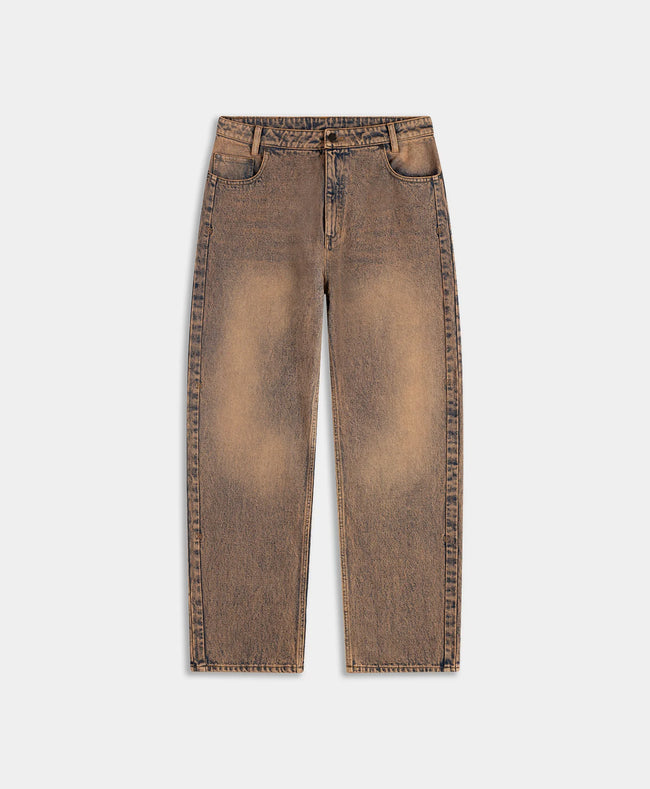 Daily Paper Washed Shield Amba Jeans - Brown