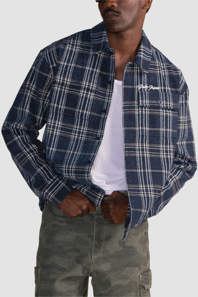 Daily Paper Chenille Script Shirt - Blue