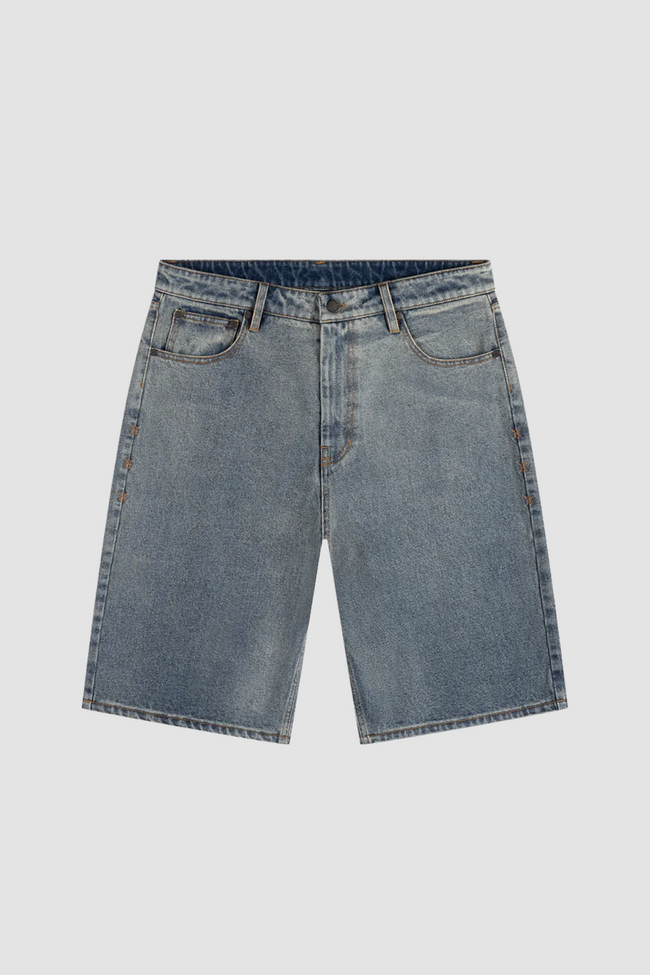Daily Paper Compact Shield Embroidered Shorts - Denim