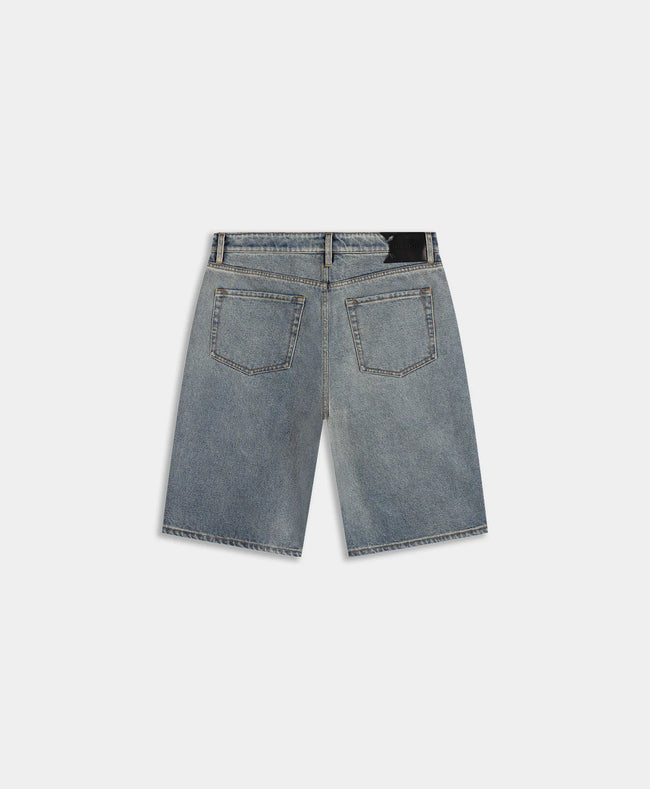 Daily Paper Compact Shield Embroidered Shorts - Denim