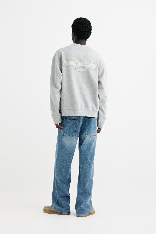 Solid Homme Patch Back Logo Crewneck - Grey