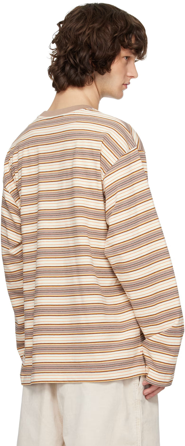 Solid Homme Stripe LS Tee - Beige