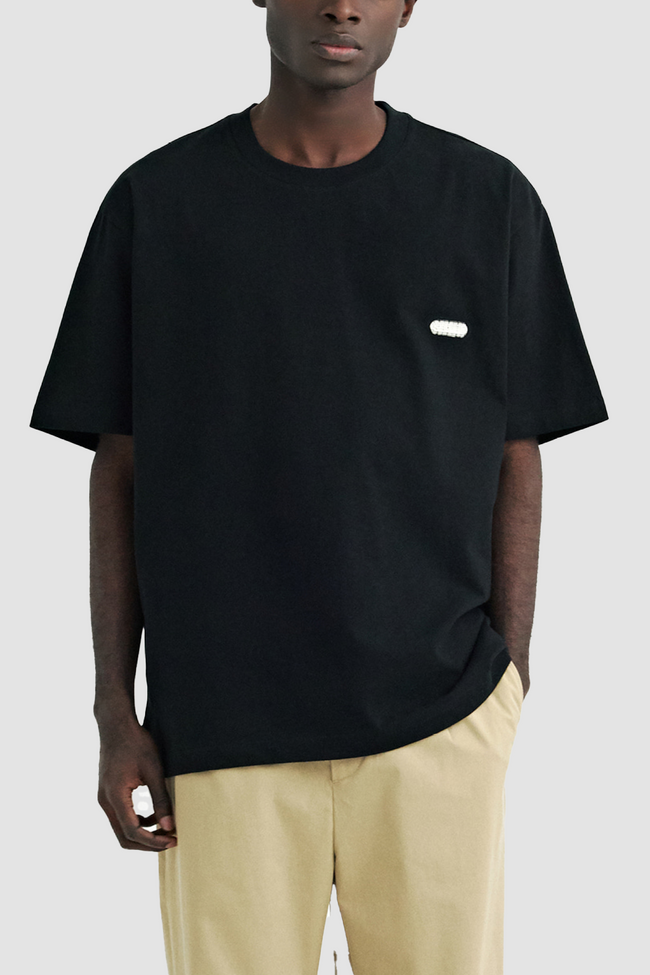 Solid Homme Solid Back Logo SS Tee - Black