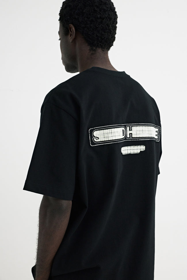 Solid Homme Solid Back Logo SS Tee - Black