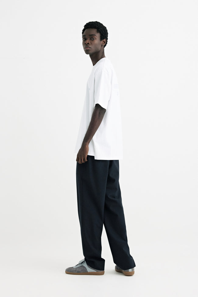 Solid Homme Solid Back Logo SS Tee - White
