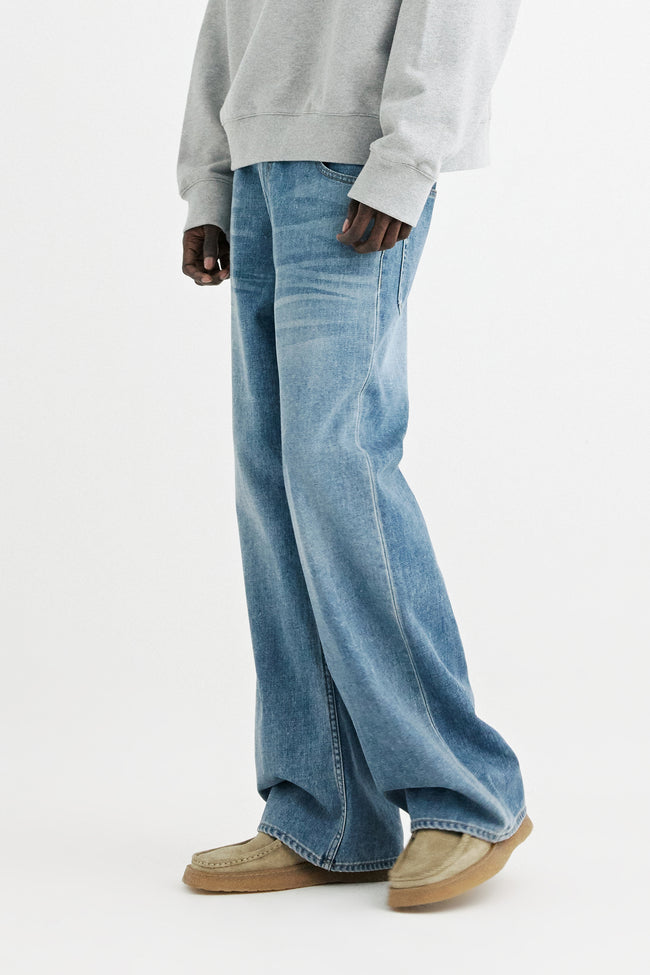 Solid Homme Wide Flare Jeans - Blue