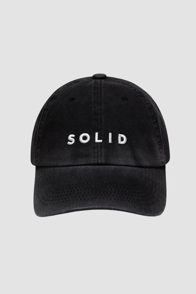 Solid Homme Solid Logo Ball Cap - Black