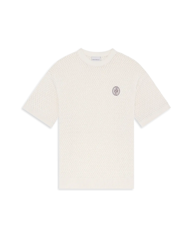 Drôle de Monsieur Ajourée D Miroir Tee - Off White