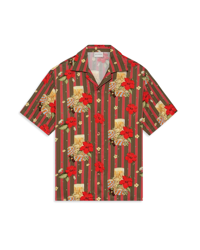 Drôle de Monsieur Hibiscus Club Shirt - Red