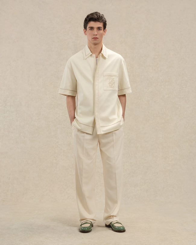 Drôle de Monsieur D Miroir Broderie Shirt - Off White
