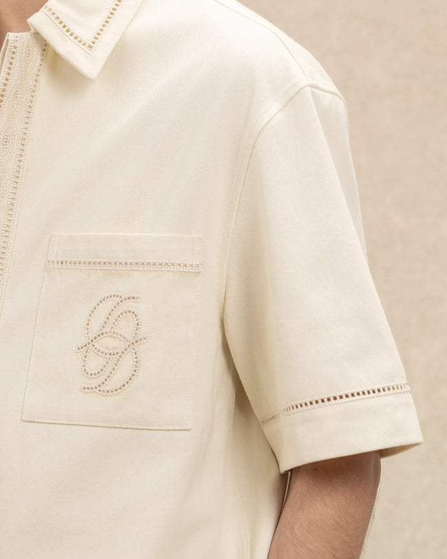 Drôle de Monsieur D Miroir Broderie Shirt - Off White