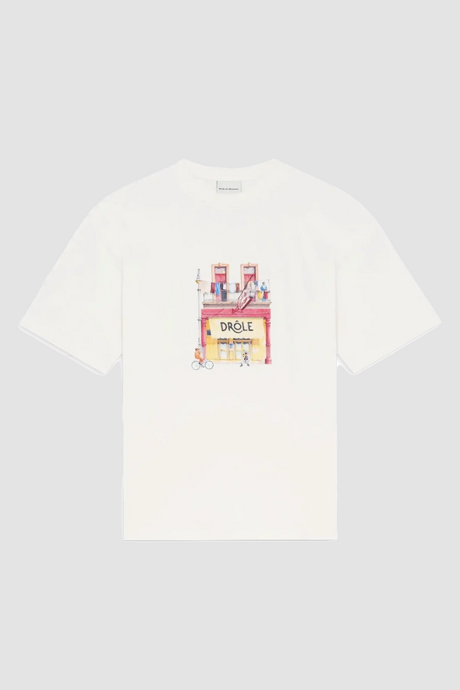 Drôle de Monsieur Drôle Café Tee - Off White