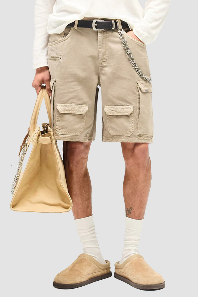 Represent Loaded Cargo Shorts - Beige