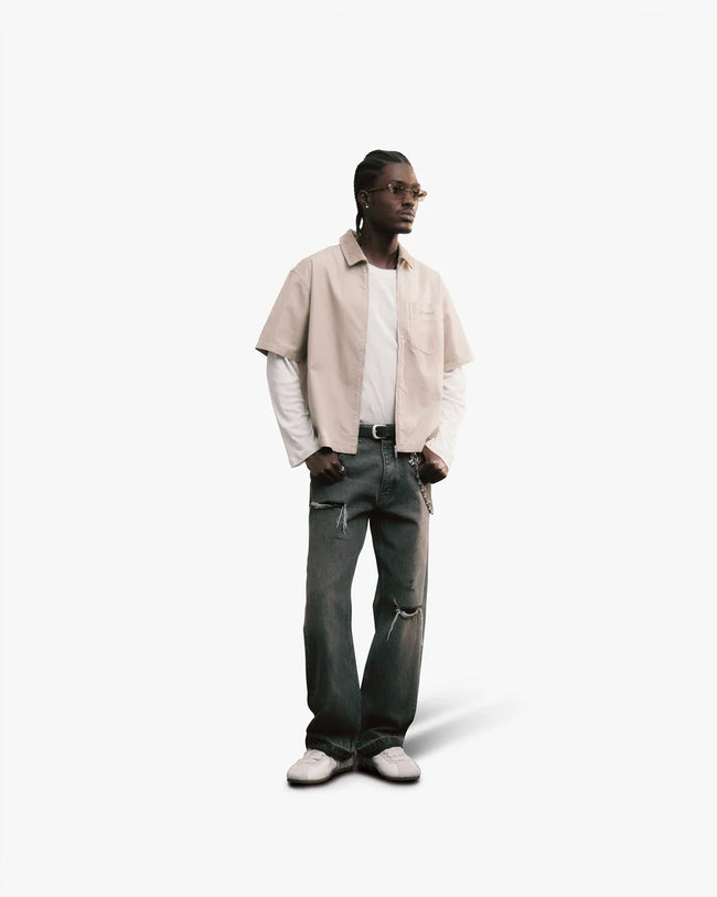 Represent Ramona Zipped Shirt - Vintage Khaki