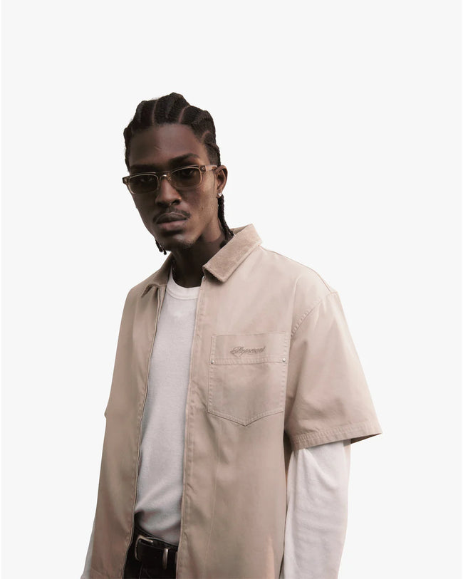 Represent Ramona Zipped Shirt - Vintage Khaki