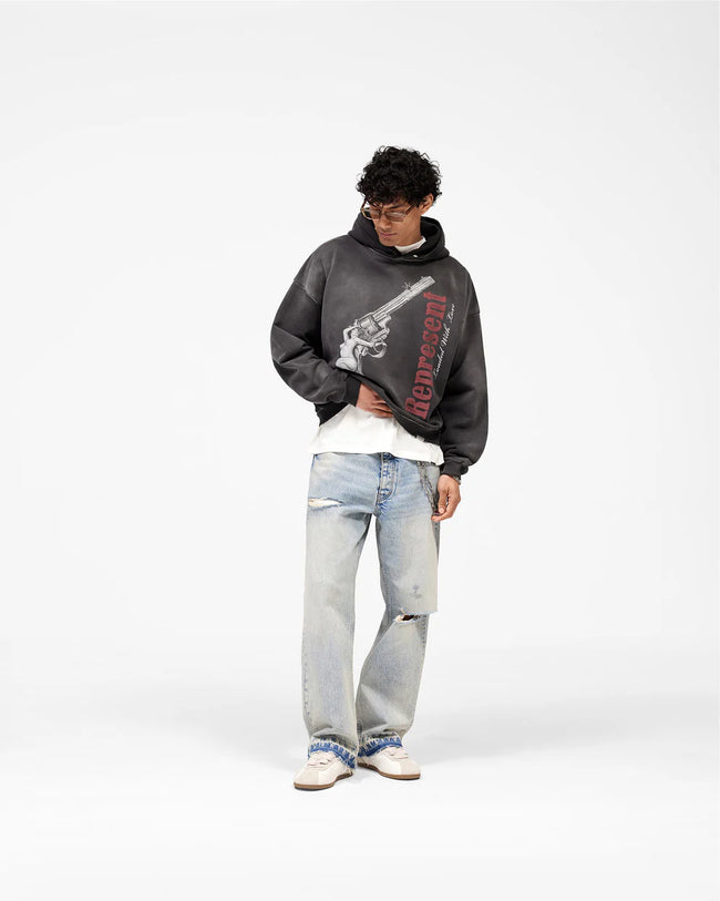 Represent Loaded With Love Hoodie - Stained Black