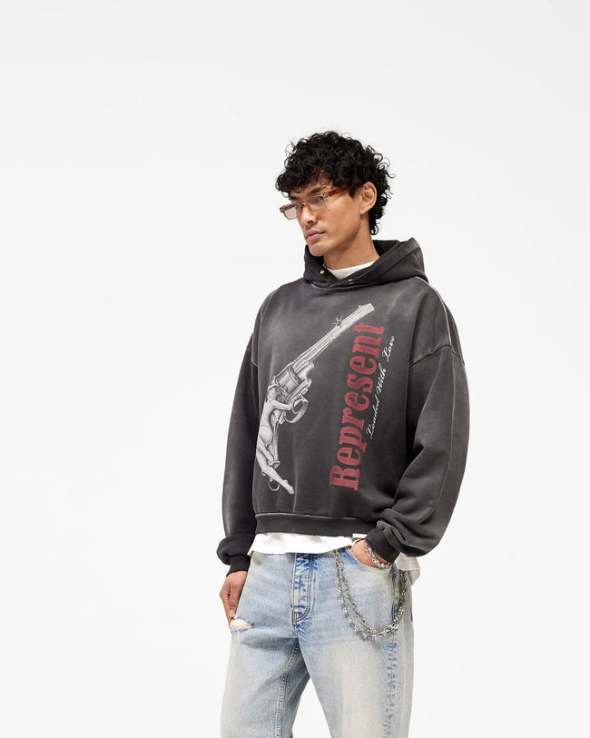 Represent Loaded With Love Hoodie - Stained Black